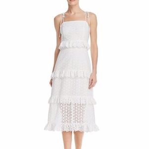 White Lace Midi Dress